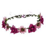 Max Women Boho Flower Crown Headband Garland Purple