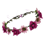 Max Women Boho Flower Crown Headband Garland Purple
