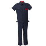 Max Unisex Short Sleeve Uniform Workwear Button Up Jacket and Long Pant Suit M