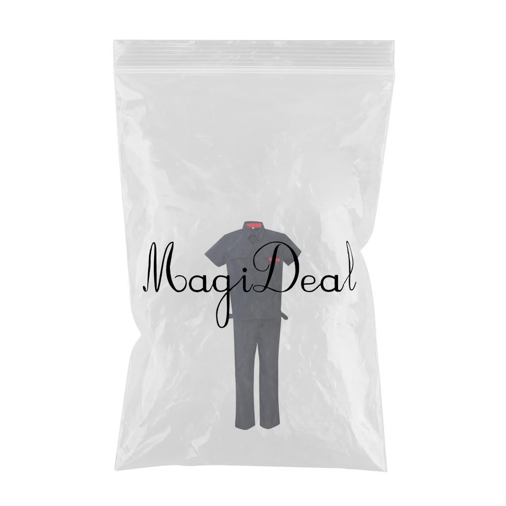 Max Unisex Short Sleeve Uniform Workwear Button Up Jacket and Long Pant Suit L