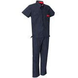 Max Unisex Short Sleeve Uniform Workwear Button Up Jacket and Long Pant Suit L