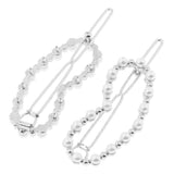 Glitter Heart Shape Hair Clip Barrettes Silver