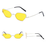 Max Cat Eye Sunglasses Women Metal Frame Fashion Glasses Eyeglasses UV400 Yellow