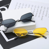 Max Cat Eye Sunglasses Women Metal Frame Fashion Glasses Eyeglasses UV400 Yellow