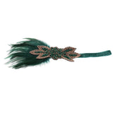 Maxbell Feather Headband Gatsby 1920s Flapper Fascinator Party Bridal Prom Headpiece