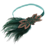 Maxbell Feather Headband Gatsby 1920s Flapper Fascinator Party Bridal Prom Headpiece
