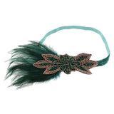 Maxbell Feather Headband Gatsby 1920s Flapper Fascinator Party Bridal Prom Headpiece