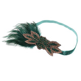 Maxbell Feather Headband Gatsby 1920s Flapper Fascinator Party Bridal Prom Headpiece