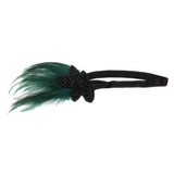 1920s Flapper Headpiece Roaring 20s Gatsby Feather Headband Hair Accessories