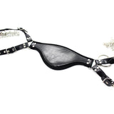 Maxbell Leather Neck Leg Restraint System Handcuff Ankle Cuff Body Harness Unisex