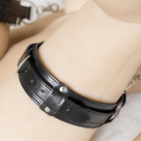 Maxbell Leather Neck Leg Restraint System Handcuff Ankle Cuff Body Harness Unisex