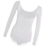 Maxbell Yoga Belly Dance Tops Neck Crop Top Dance Performance Costume  Long-White