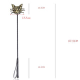 Maxbell Artificial Leather Riding Crop Straight Leather Handle Flogger Horse Whip
