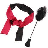 Maxbell Satin Blindfold Fluffy Whip Faux Feather Tickler Set