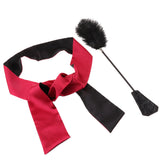 Maxbell Satin Blindfold Fluffy Whip Faux Feather Tickler Set