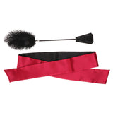 Maxbell Satin Blindfold Fluffy Whip Faux Feather Tickler Set