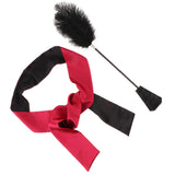 Maxbell Satin Blindfold Fluffy Whip Faux Feather Tickler Set