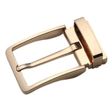 Men's Reversible Belt Buckle Single Prong Rectangular Pin Belt Buckle Gold