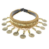 Max Belly Dance Tribal Coins Headband Festival Costume Headwear Jewelry Gold