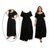 Womens Plus Size Dresses Loose Plain Short Sleeve Maxi T-shirt Dress XL