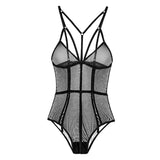 Maxbell Womens Teddy Lingerie Outfits One Piece Lace Bodysuit Sleepwear S Black