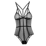 Maxbell Womens Teddy Lingerie Outfits One Piece Lace Bodysuit Sleepwear L Black