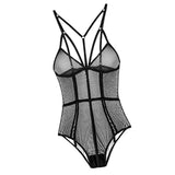 Maxbell Womens Teddy Lingerie Outfits One Piece Lace Bodysuit Sleepwear L Black