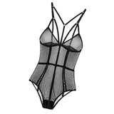 Maxbell Womens Teddy Lingerie Outfits One Piece Lace Bodysuit Sleepwear L Black