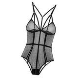 Maxbell Womens Teddy Lingerie Outfits One Piece Lace Bodysuit Sleepwear XL Black