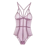 Maxbell Womens Teddy Lingerie Outfits One Piece Lace Bodysuit Sleepwear M Pink