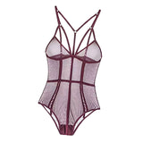 Maxbell Womens Teddy Lingerie Outfits One Piece Lace Bodysuit Sleepwear S Purple