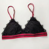 Maxbell Women Lace Bra and Panty Lingerie Babydoll Bodysuit Two Piece Sets L