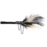 Maxbell Women Flapper Headband Great Gatsby Headpiece Flapper Feather Headband Black