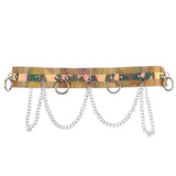 Maxbell Women Waist Belt Chain Tassel Skirt Adjust Dance Scarf Golden Silver Chain