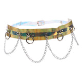 Maxbell Women Waist Belt Chain Tassel Skirt Adjust Dance Scarf Golden Silver Chain