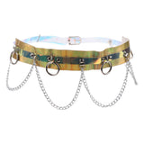 Maxbell Women Waist Belt Chain Tassel Skirt Adjust Dance Scarf Golden Silver Chain