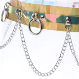 Maxbell Women Waist Belt Chain Tassel Skirt Adjust Dance Scarf Golden Silver Chain