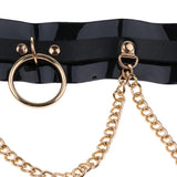 Maxbell Women Waist Belt Chain Tassel Skirt Adjust Dance Scarf Black Golden Chain
