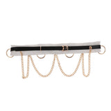 Maxbell Women Waist Belt Chain Tassel Skirt Adjust Dance Scarf Black Golden Chain