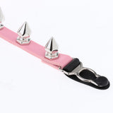 Max Womens Heart Decor Sexy Garters Adjustable Leg Strap Garters Suspenders Pink
