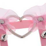 Max Womens Heart Decor Sexy Garters Adjustable Leg Strap Garters Suspenders Pink