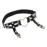 Max Womens Elastic Leg Garter Belt Black