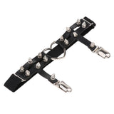 Max Womens Elastic Leg Garter Belt Black