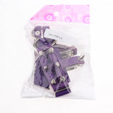 Max Womens Elastic Leg Garter Belt Purple
