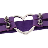 Max Womens Elastic Leg Garter Belt Purple