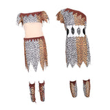 Caveman Costume for Adults Men Women Role Play Costume Fancy Dress E-Female