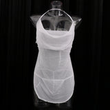 Maxbell Sexy Lady Sheer Sleepwear G-String Lingerie Underwear as described White