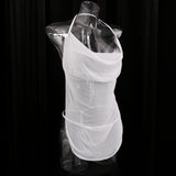 Maxbell Sexy Lady Sheer Sleepwear G-String Lingerie Underwear as described White