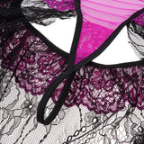 Maxbell Women One Piece Lingerie Lace Sleepwear Mini Skirt Sexy Pajama Dress Sets