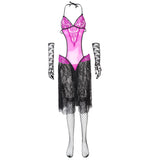 Maxbell Women One Piece Lingerie Lace Sleepwear Mini Skirt Sexy Pajama Dress Sets